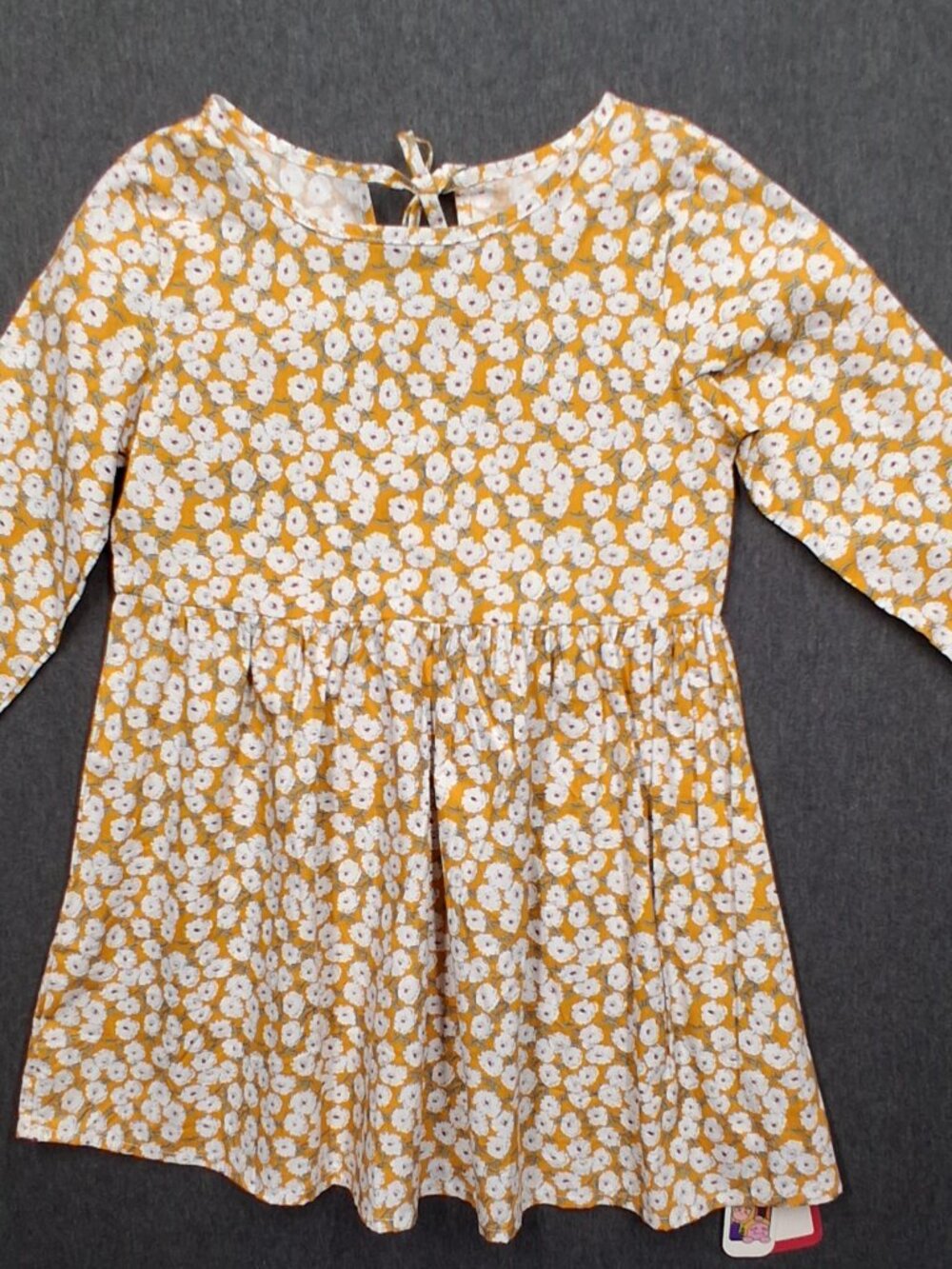 Toddler dress, Pat Pat, size 3/4,  yellow and white, new with tags